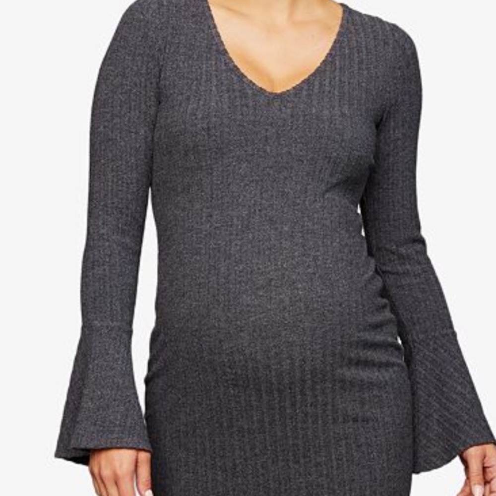 Grey maternity dress